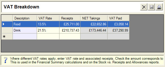 VAT Breakdown